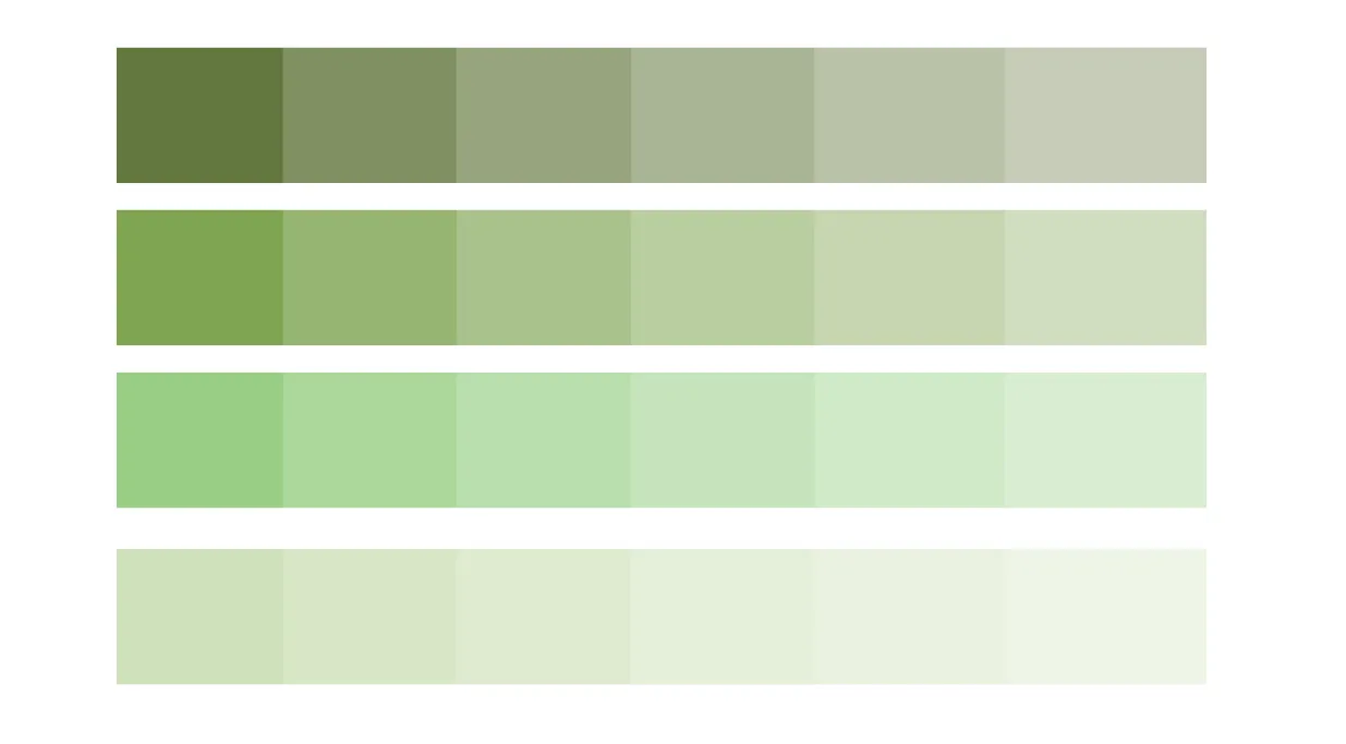 paleta de cores verde