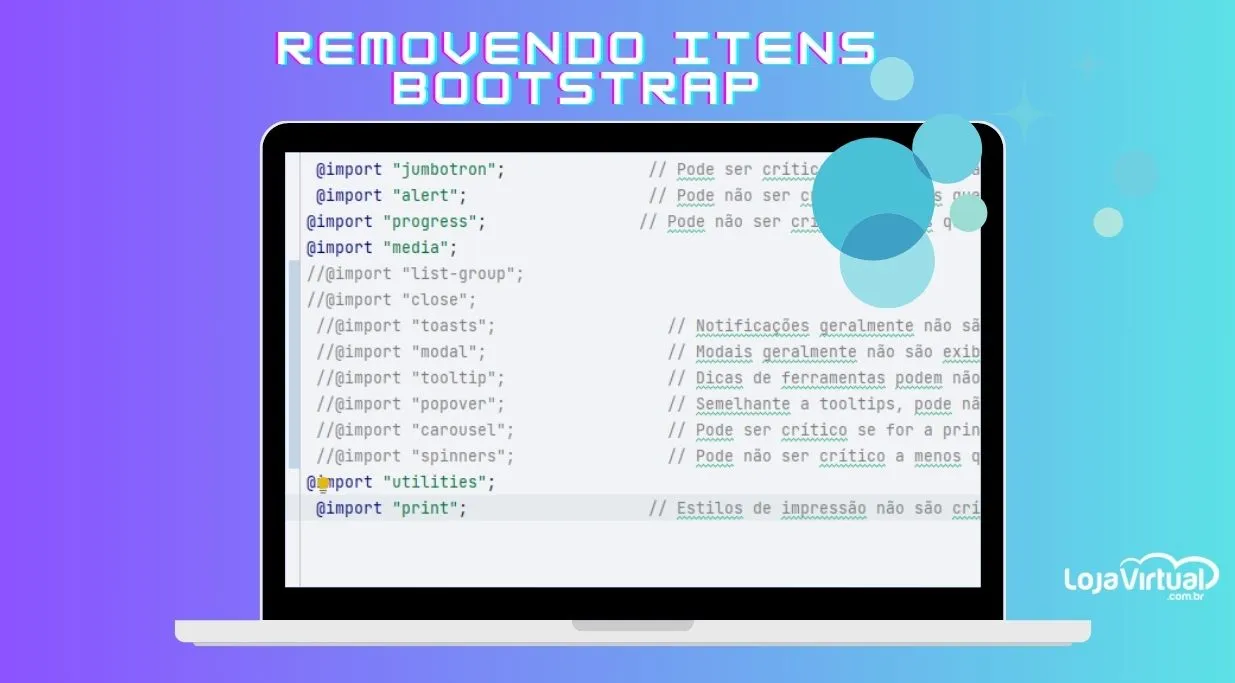 removendo itens bootstrap velocidade